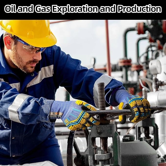 Schwer PRO-SKIN Impact Gloves with ANSI A4 Cut Reistant Protection, Flexible and Comfortable Work Gloves with Grip，Touchscreen, Used for Oil and Gas E&P，Mechanic, Construction, L, PM3900-T