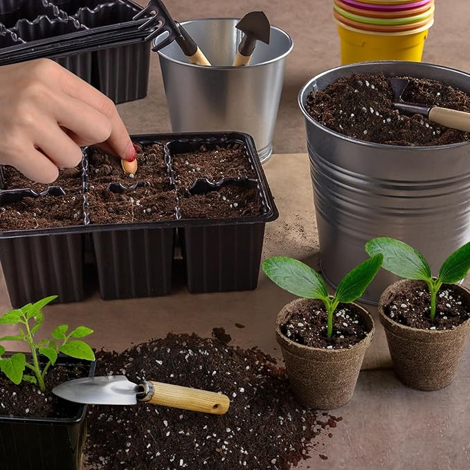 Doter Organic Seed Starter Premium Potting Soil Mix 2qt, All Natural Seed Starter Mix for Fast Germination and Vigorous Seedlings with Strong Root Systems