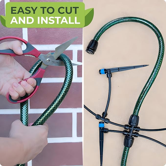Carpathen 50 FT 1/2 Irrigation Tubing Mainline - Drip Irrigation Tubing Perfect for Push-To-Connect Garden Irrigation System, or as Blank Distribution Hose for Any Gardening Project