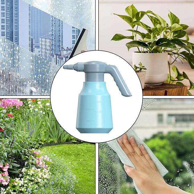 Electric Plant Spray Bottle, Portable USB Rechargeable Lawn Garden Water Sprayer, 0.5 Gallon Battery Powered Garden Sprinkler, Garden Sprinklers with Adjustable Mist Sprayer and Extension Spout