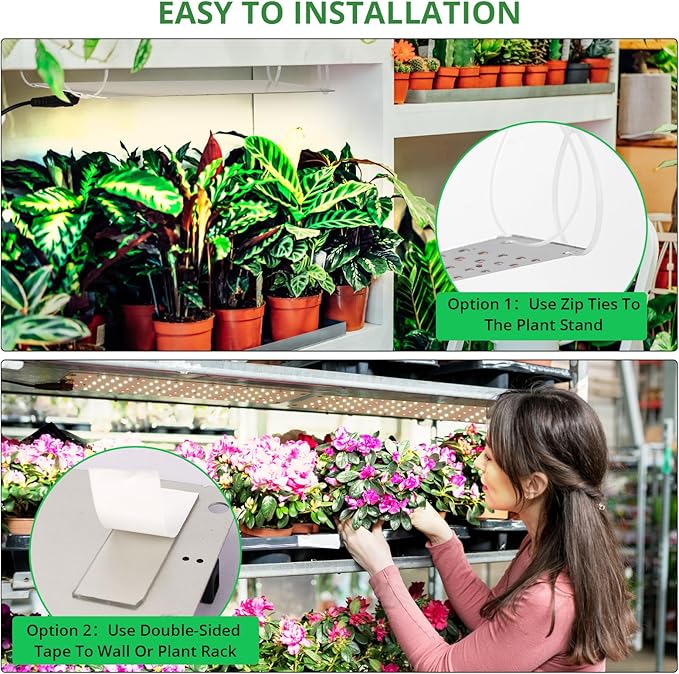 TONYFUL Grow Lights for Indoor Plants, 40W LEDs Plant Lights for Indoor Growing, 360 LEDs Full Spectrum Grow Lights for Seed Starting, Led Grow Light with 3/9/12H Timer,10 Dimmable Levels (4pcs)