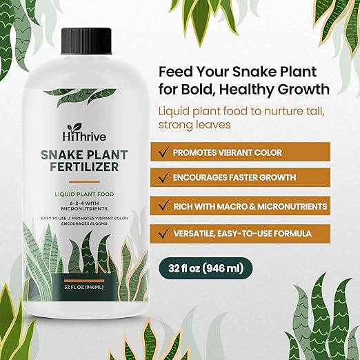 32oz Snake Plant Fertilizer for Snake Plant Live - Makes 192 Gallons of Fertilizer for Indoor Plants, Ideal for Healthy Growth, Strong Leaves, and Vibrant Color - Rich in Macro & Micronutrients