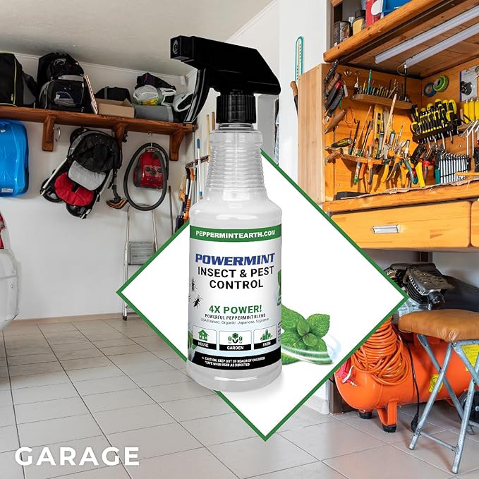 Powermint Peppermint Oil Insect & Pest Spray for Spiders, Ants, Ticks, and More 16 Oz