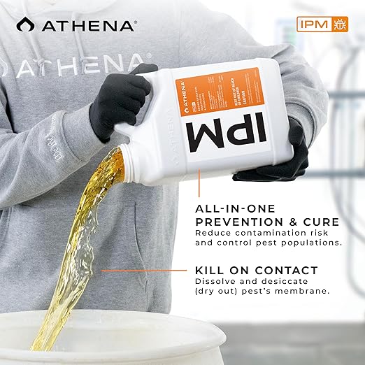 Athena IPM Plant Pest Control Solution | Broad Spectrum Fungicide & Insecticide for Indoor and Outdoor Plants | Supports Control of Spider Mites, Powdery Mildew, and Common Plant Pests | 1 Gallon