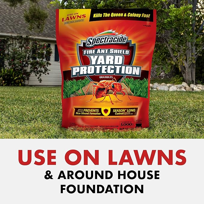 Spectracide Fire Ant Shield Yard Protection Granules 10 Pounds, Pack of 4