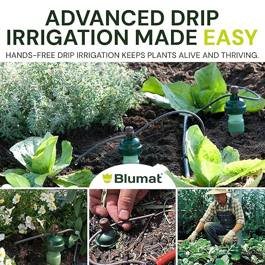 Blumat Drip Irrigation System - Tropf Medium Box Automatic Plant Watering Devices for Garden, Patio and Hanging Baskets - Garden Watering System Up to 12 Plants - Effortless Hydration - 12 Pack