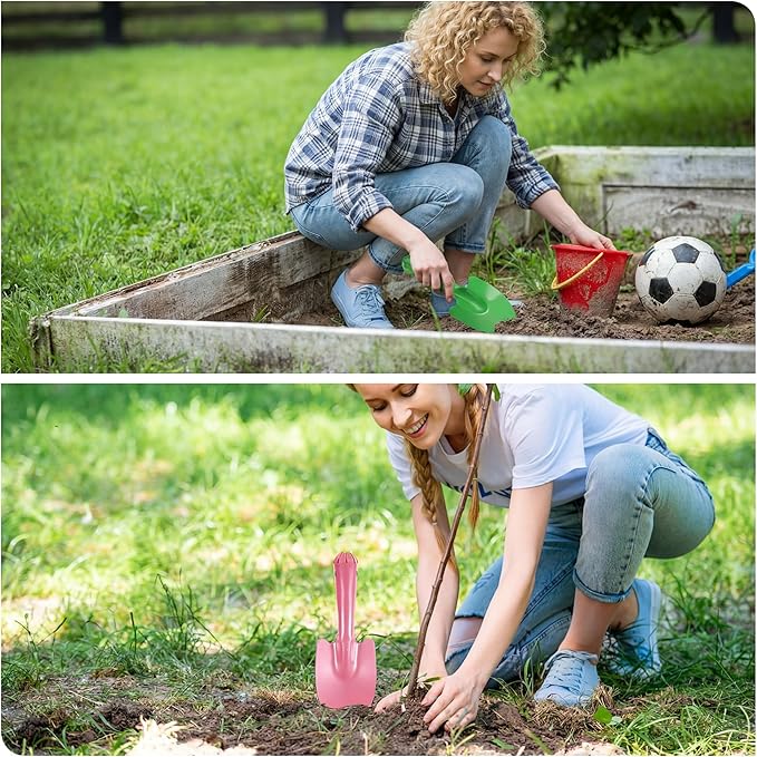 50 Pcs Mini Colorful Metal Hand Shovel 7.87 x 2.56 Inch Mini Trowel Set Garden Tools Small Garden Shovels for Digging Gardening Soil Planting Transplanting Women Men, 5 Colors