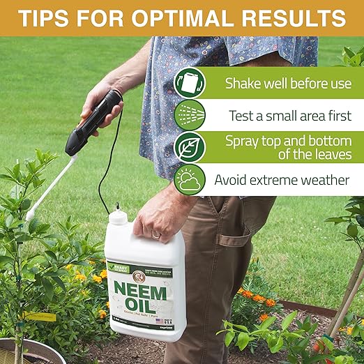 Nani’s Neem Oil Spray for Plants with SnapSpray (1 Gallon) - Ready-to-Use, Made from 100% Cold-Pressed Organic Neem Oil for Plants - Indoor & Outdoor Use for Healthier Horticultural Growth