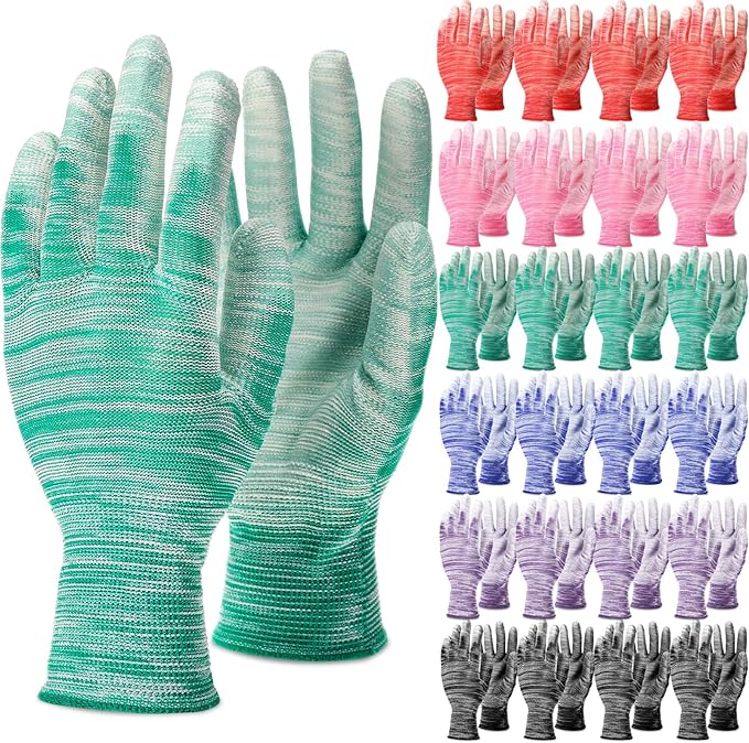 Cutecrop Breathable Gardening Gloves Bulk for Women and Men 8.9 Inch Multi-purpose Garden Gloves for Weeding Pruning