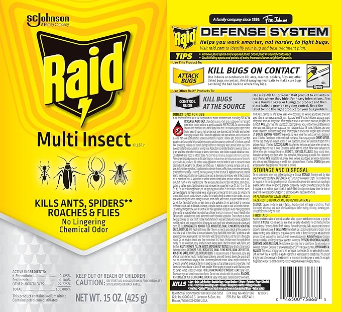 Raid Multi Insect Killer, 15 OZ