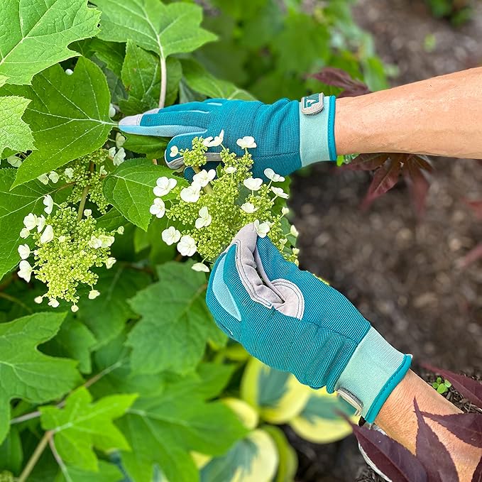 Wells Lamont Women's High Dexterity Adjustable Work and Gardening Gloves, Green, Large (7754L)