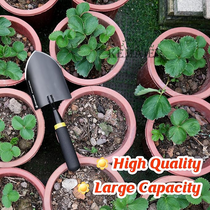 Kemaier Heavy Duty Stainless Steel Garden Trowel and Shovel, Easy Digging and Weeding, Durable Garden Tools for Gardening and Planting