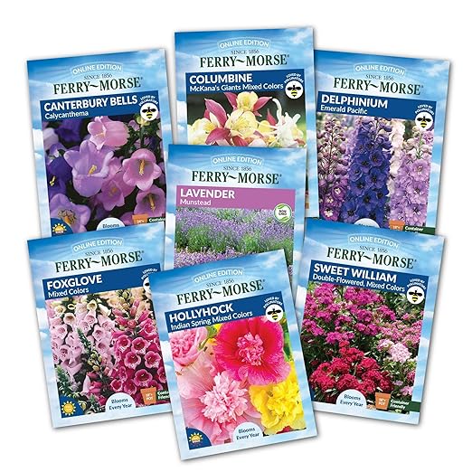 SUPERthrive Organic 4-4-4 All-Purpose Fertilizer, Solid Granular and Ferry-Morse English Cottage Perennial Garden Seed Variety Pack