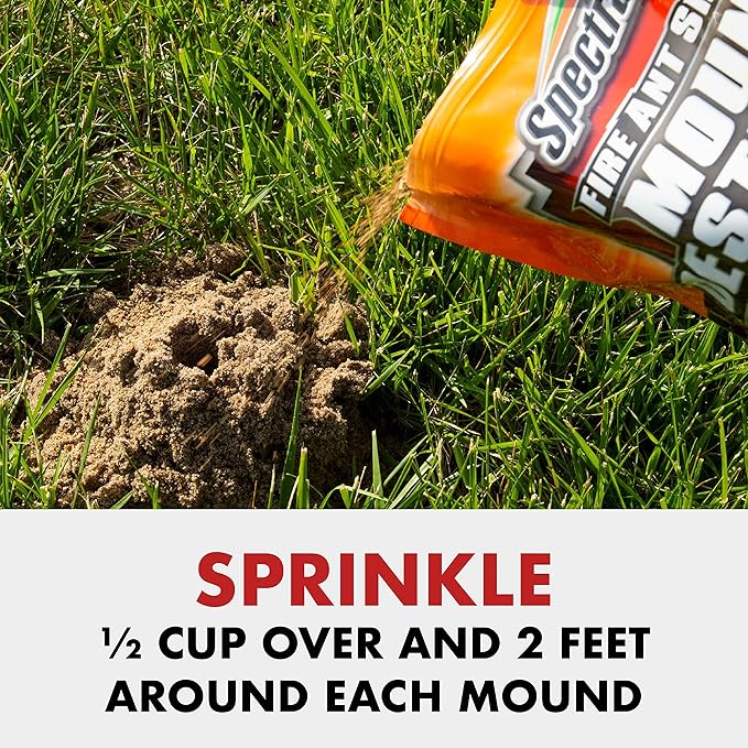 Spectracide Fire Ant Shield Mound Destroyer Granules, Destroys Fire Ant Mound, Kills Queen and Colony, 7 lb