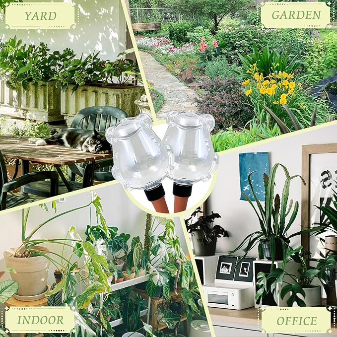 2 Pack Self Watering Spikes, Indoor Plant Watering Globes, Frog Shape Automatic Irrigation Spikes,Plant Watering Devices(Transparent)