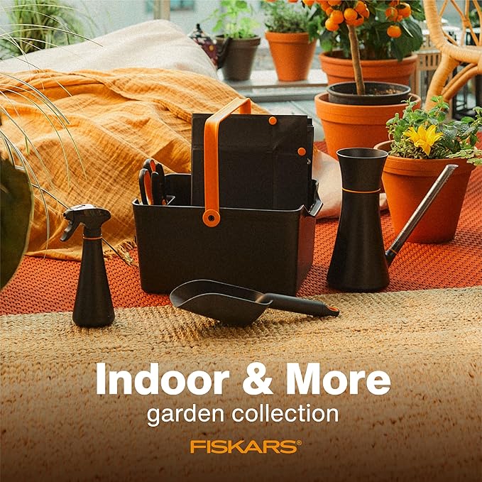 Fiskars Garden Tool Caddy, Portable Storage Organizer with Locking Handle and Removable Bin (Wall-Mountable) for Snips & Pruners, Durable Recycled Resin Carrier for Indoor & Outdoor Gardening