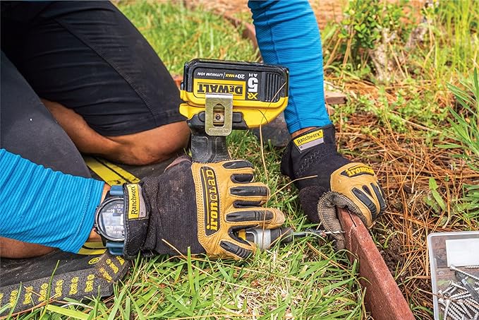Ironclad Ranchworx Work Gloves RWG2, Premier Leather Work Glove, Performance Fit, Durable, Machine Washable, RWG2-02-S, Brown/Black, Small (Pack of 1)