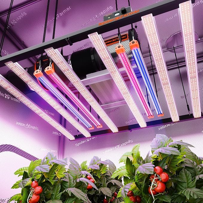 Spider Farmer 2026 Upgraded UV30 & IR16 LED Grow Light, 365-370nm UV & 730-745nm IR Supplemental Light for Indoor Plants, 2X2, 3X3, 4X4 Grow Tents, 23.6" Long Bars Set