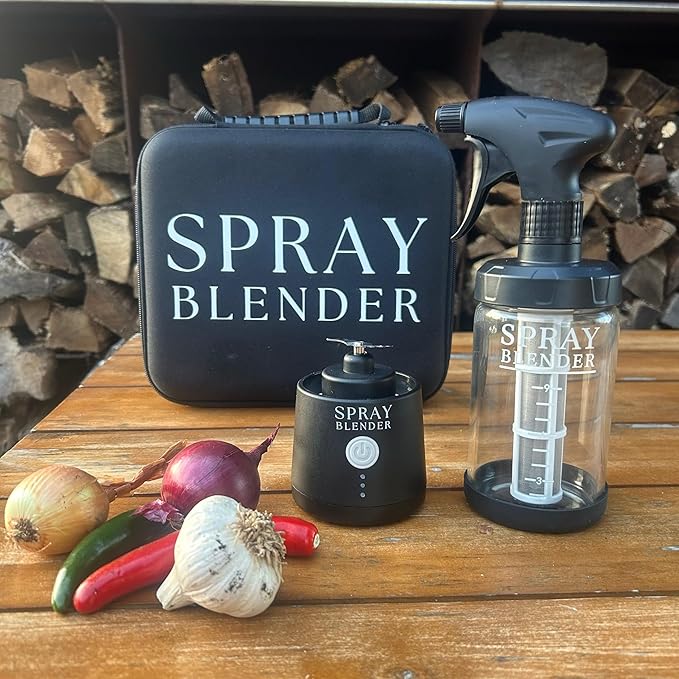 Create Plant-Based Sprays in Minutes with Powerful Electric Blender & Glass Spray Bottle, Perfect for BBQ, Grilling & BPA-Free, Food-Grade