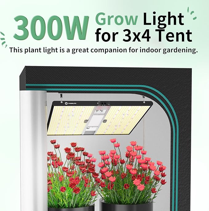 FARMLITE Grow Light for Indoor Plants Grow Light Full Spectrum Led Grow Lights Growing Lamp Daisy Chain Dimmable (300Watts)