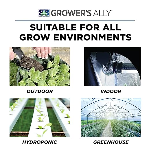 Grower's Ally Spider Mite Spray - Ready-to-Use Insect & Spider Mites Killer for Plants Indoor & Outdoor - OMRI Listed Garden Pest Control Plant Spray - Bee, Pet & Kid Safe Natural Formula - 24 Oz