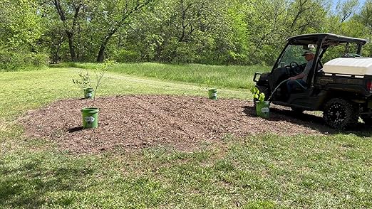 Tree I-V 6-Pk Original Base Root Feeder Watering System - Durable Self-Supported 5-Gal Reservoir with No-Hands Filling - Water 6 Trees in 6 Minutes - Weekly