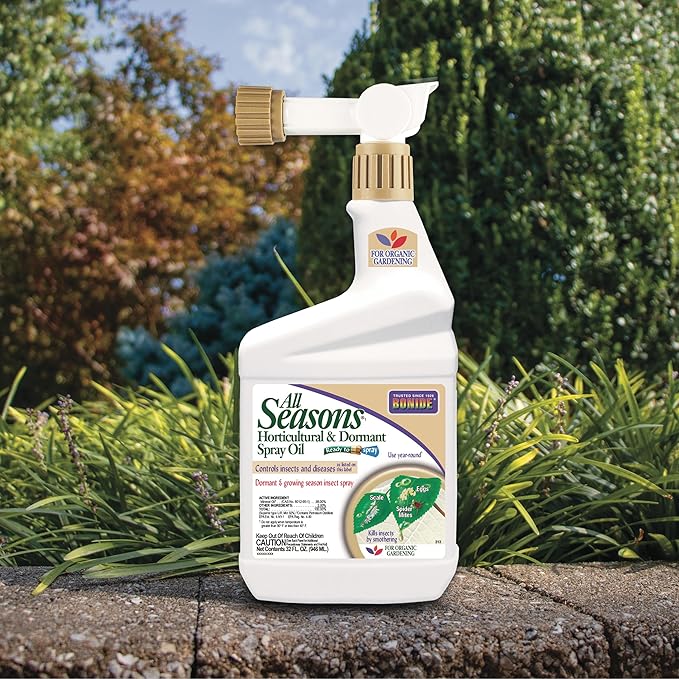 Bonide All Seasons Horticultural & Dormant Spray Oil, 32 oz Ready-to-Spray, Disease Prevention and Insect Killer for Organic Gardening
