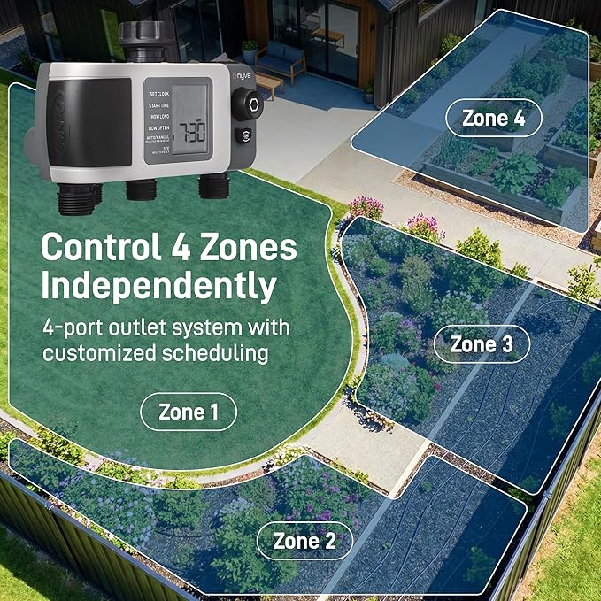 Orbit 24634 B-hyve XD 4-Port Smart Hose Watering Timer