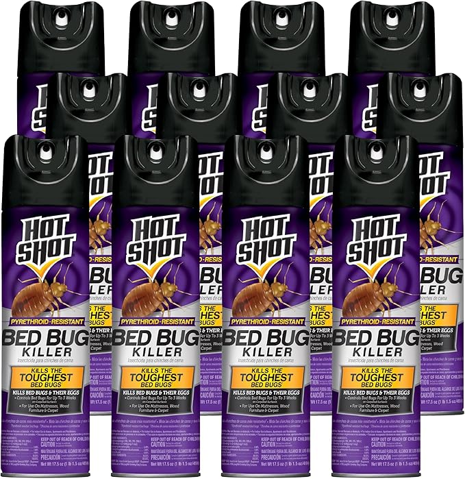 Hot Shot Bed Bug Killer Aerosol, Case Pack of 12