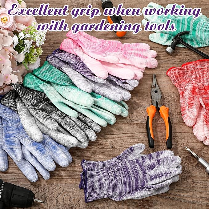 Cutecrop Breathable Gardening Gloves Bulk for Women and Men 8.9 Inch Multi-purpose Garden Gloves for Weeding Pruning