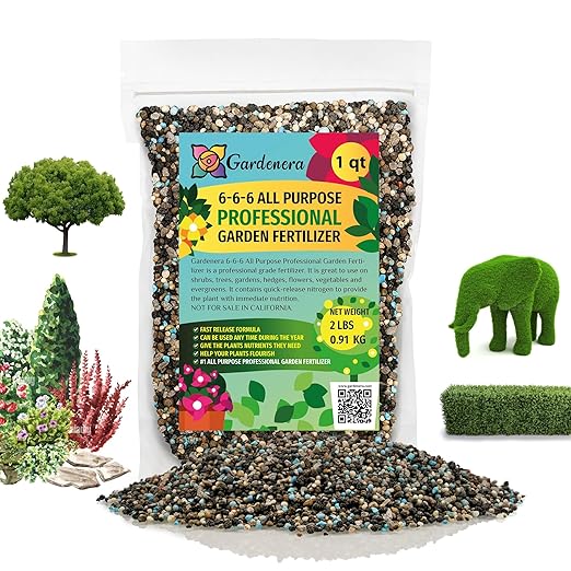 Gardenera 6-6-6 All-Purpose Professional Plant Food Fertilizer | Ideal for Winter Care & Spring Feeding, Perfect Balanced NPK for Indoor and Outdoor Plants [16 OZ]