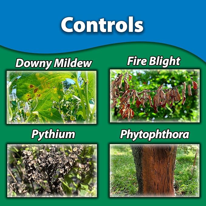 Monterey Garden Phos Bundled with Measuring Spoon - Fungicide for Root Rot, Downy Mildew, Fire Blight, Sudden Oak Death, Phytopthora & Pythium - 1 PT