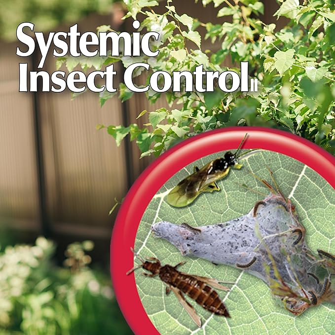 Bonide Systemic Insect Control, 16 oz Concentrate Long Lasting Insecticide for Outdoor Gardening, Makes 16 Gallons