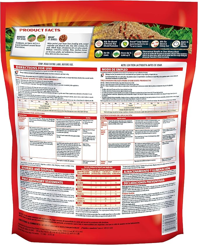 Spectracide Fire Ant Shield Yard Protection Granules 10 Pounds, Pack of 4