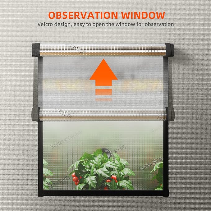 Spider Farmer Pro Series 2x2x6 Grow Tent, 24"x24"x72" with Roll-up Door, Observation Window Floor Tray, 2000D Thicken Mylar Canvas, 2x2 for Hydroponic Indoor Growing for SF1000, SF1000, SE1500, G1500