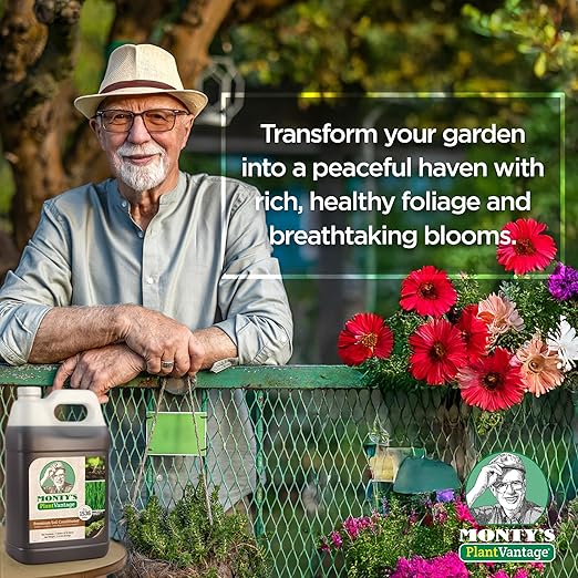 Monty’s Premium Liquid Soil Conditioner – Liquid Aeration Soil Conditioner with Humic Acid for All Soil Types, Increases Moisture & Nutrient Retention, Enhances Health & Microbial Activity – 1 Gal