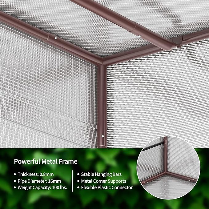 ATOUR 34“x34 x72 Grow Tent, Highest Density 1680D Diamond Mylar with Double Transparent Viewing Door and Floor Tray for Hydroponic Indoor Plant Growing
