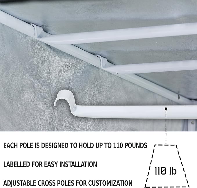 96x48x78 Reflective Indoor Grow Tent 4x8 - Mylar Grow Tent - for Indoor Grow Room - Hydroponics Growing Tent - Grow Tents