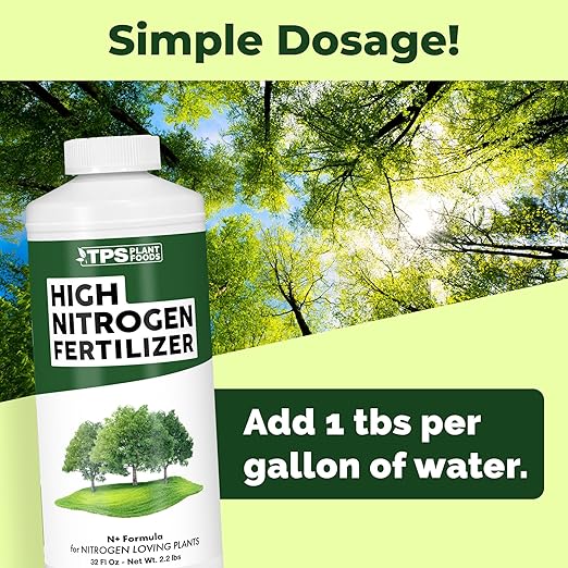 High Nitrogen Fertilizer – Liquid Plant Food for Rapid Green Growth, Strong Vegetative Development & Deep Leaf Color, 32 oz