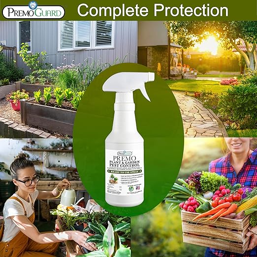 Plant & Garden Pest Control by Premo Guard - 32 oz - Insect & Disease Control for Organic Gardening - Effective Natural Plant Based Formula for Inside & Outside Plants