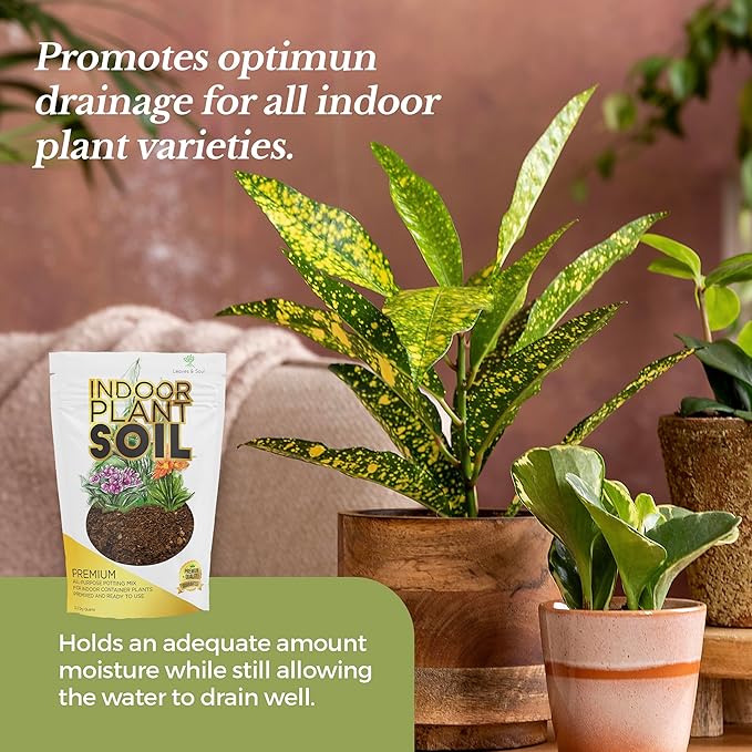 Indoor Plant Soil Premium All Purpose Blend | Large 8.2 Quarts | Ready to Use for Indoor Container and Houseplants | Peat, Coco Coir, Perlite, Dolomite | Made in USA