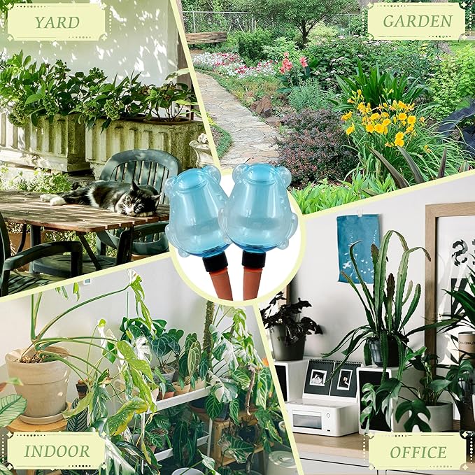 2 Pack Self Watering Spikes, Indoor Plant Watering Globes, Frog Shape Automatic Irrigation Spikes,Plant Watering Devices(Blue)