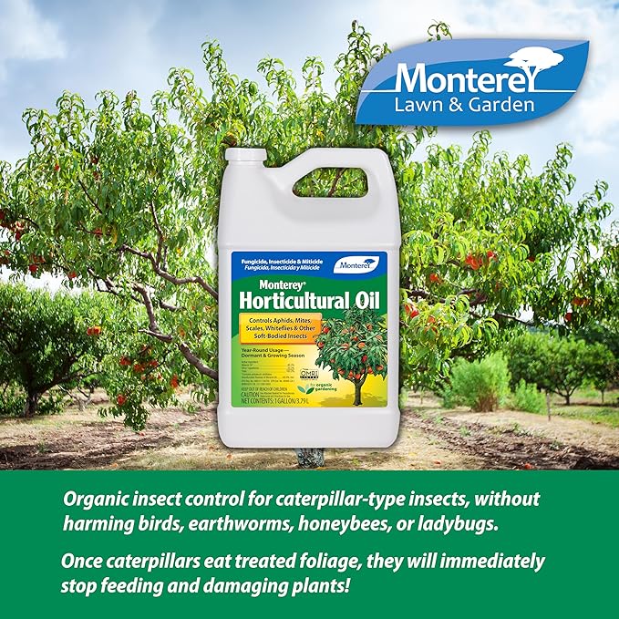 Monterey Horticultural Oil Bundled with Measuring Spoon - Treatment for Control of Insects - OMRI Listed - 1 Gallon