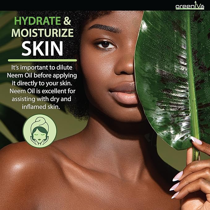 GreenIVe 100% Pure Neem Oil Bulk Size Cold Pressed Virgin Unrefined Hexane Free Natural Plant Based Non-GMO Hair & Skin Care - Nail Cuticle, Pet, Plant Care Gallon Bulk 128 fl oz 1 Gallon