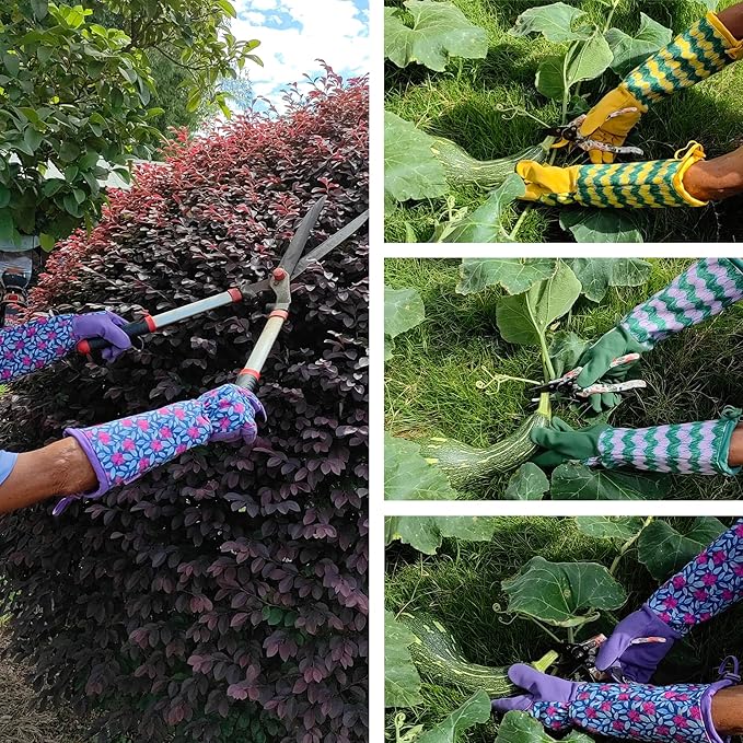 Long Gardening Garden Gloves,Thorn-proof&Puncture Resistance Rose Cactus Gauntlet Glove for Gardener,Gifts