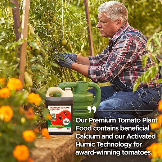 PlantVantage Concentrated Tomato Plant Fertilizer – Liquid Fertilizer with Humic Acid & Zinc, Liquid Tomato Food for Strong Roots, Bigger Blooms & Higher Yields, Easy Root Feed or Foliar Spray – 1 Gal
