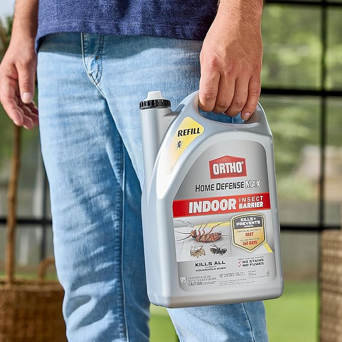 Ortho Home Defense Max Indoor Insect Barrier Refill - Bug Killer Spray Refill, Kills Ants, Roaches, Spiders, Fleas and Ticks, 1 gal.
