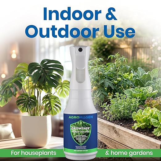 AgroMagen, GrowSafe Bio-Pesticide, Organic and Natural Miticide, Fungicide and Insecticide (Ready-to-Use 24 fl.oz)