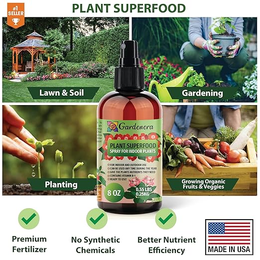 𝐁𝐄𝐒𝐓𝐒𝐄𝐋𝐋𝐄𝐑 Plant Superfood Spray for Banana Trees with B1 Vitamin, Glucose and Essential Minerals - Organic Plant Food Fertilizer Mist for Indoor & Outdoor Banana Plant Care - 8oz