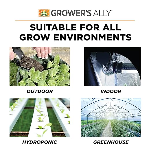 Grower's Ally Fungicide Spray for Plants - Ready-to-Use Indoor Outdoor Plant Fungicide Treatment for Powdery Mildew, Alternaria Blight, Rot, Fungus - OMRI Listed, Trusted by Cultivators - 24 Oz
